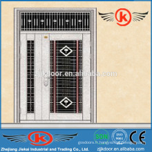 JK-SS9717 porte en tôle d&#39;acier galvanisée à double feuille / porte de tempête en acier inoxydable